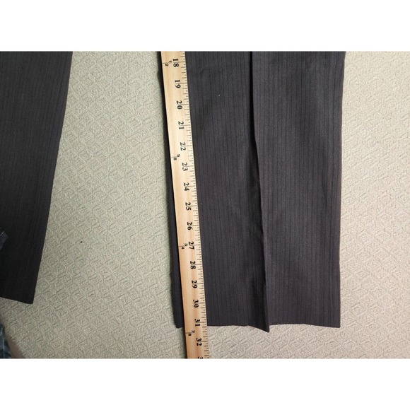 DKNY Pants Mens 32 Wool Blend Soho Fit Chino Modern Stripe Mid Rise Italy - Picture 5 of 12